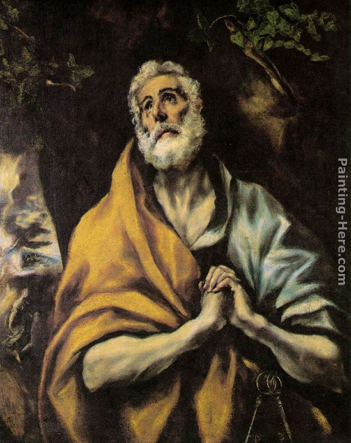 The Repentant Peter painting - El Greco The Repentant Peter art painting